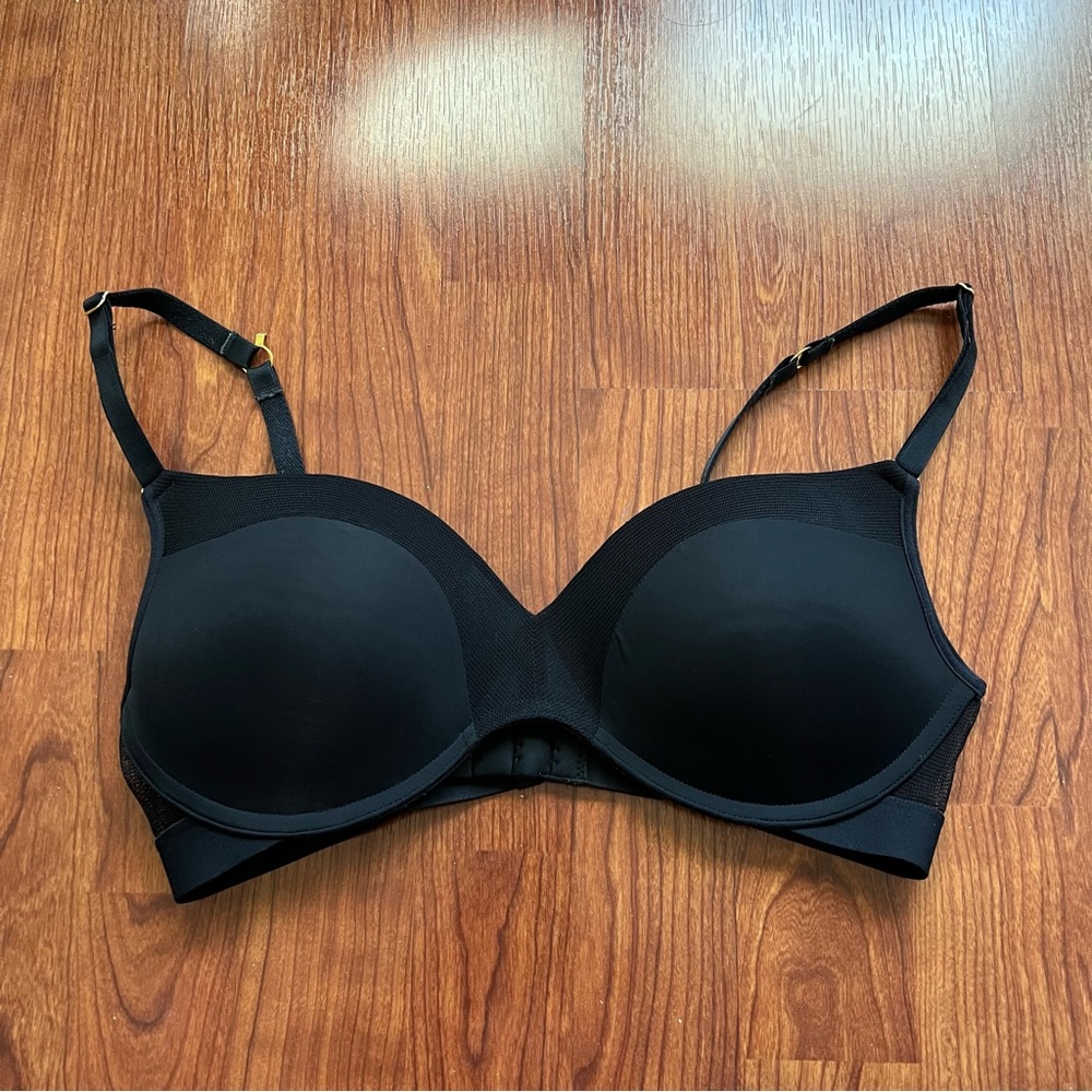 Lively No-Wire Push-Up Bra in Jet Black - size 34C